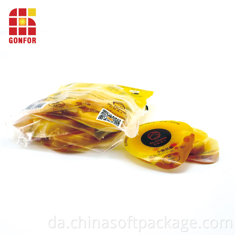 Chilled Food Cheese Packaging Material Fin Seal Bags 3